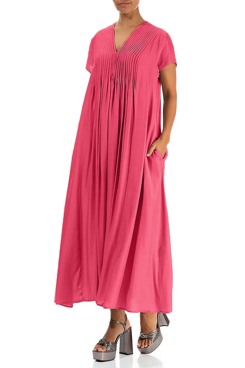 Romantic Raspberry Silk Bamboo Dress Relaxed T-shirt