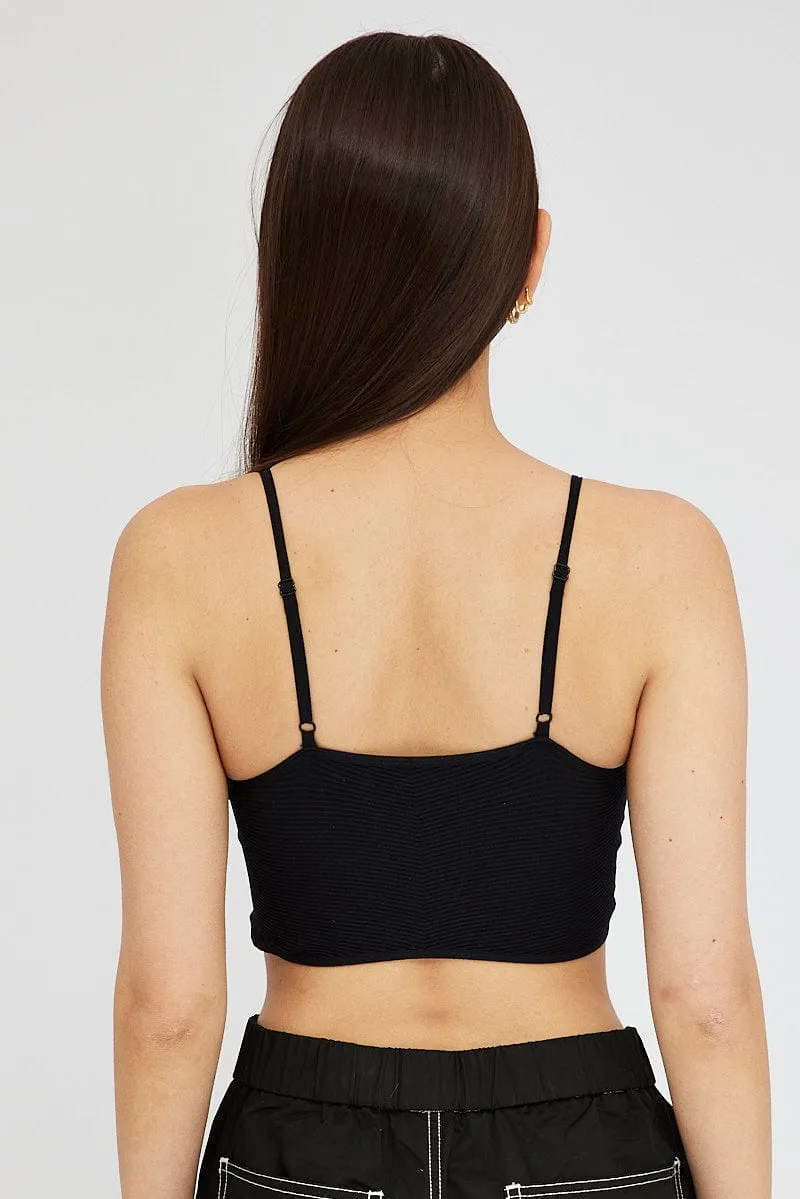 Active Wear outdoor mode Black Bralette Seamless