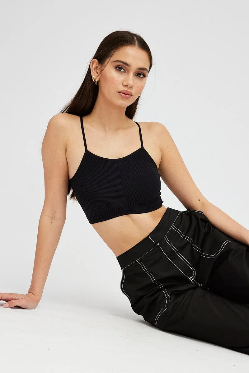 Black Bralette Seamless ZeroChafeSeams