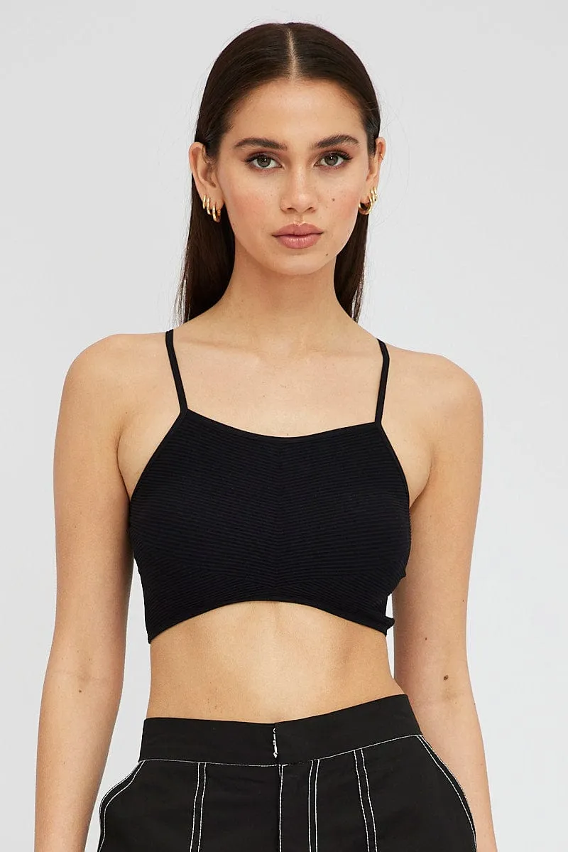 Black Bralette Seamless Jewel tone Cozy Layers