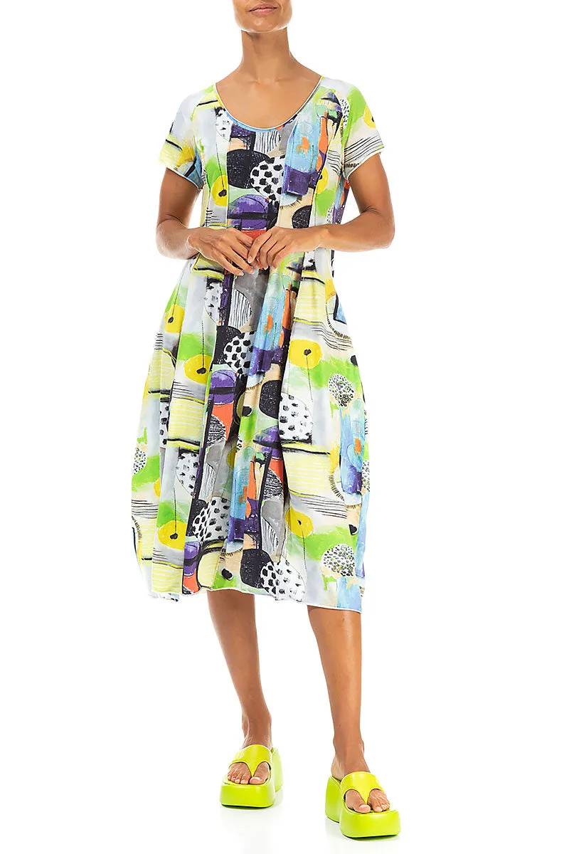 Exposed Seams Artmaze Cotton Dress Casual Fashion quick dry