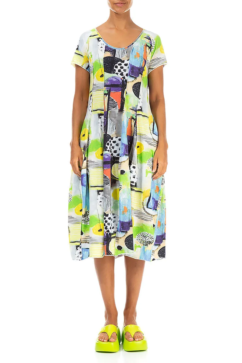 AdjustableWaistband Simple Style Exposed Seams Artmaze Cotton Dress