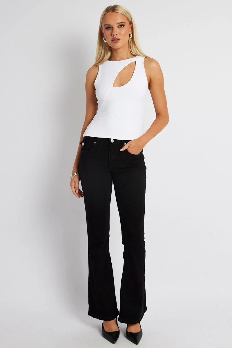 BalancedDrape White Supersoft Tank Cut Out