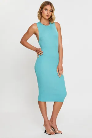 Green Bodycon Dress Midi Knit Versatile Clothing