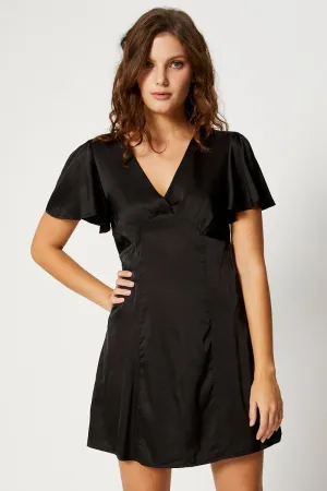 Black Mini Dress Short Sleeve Light Mode