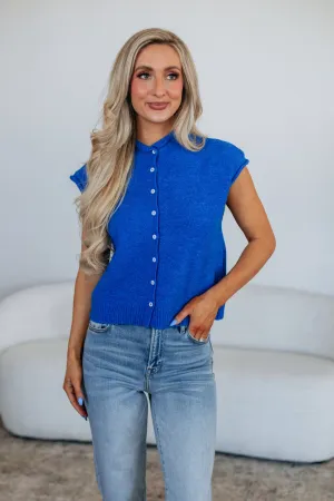 Camry Cardigan Top - Cobalt Casual Comfort Wear
