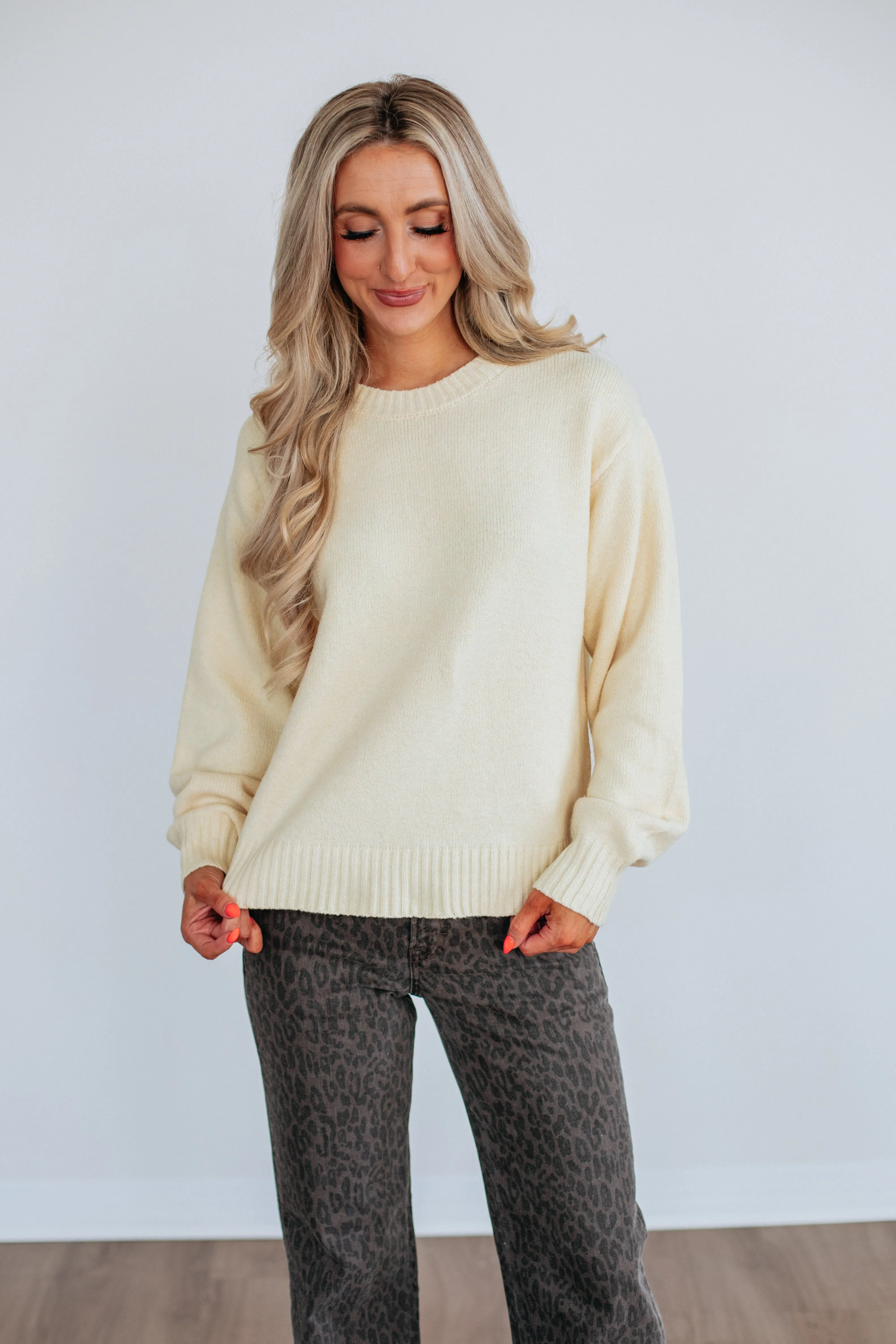 Casual Comfort Wear Allergen Free Processing Fawn Pullover Sweater