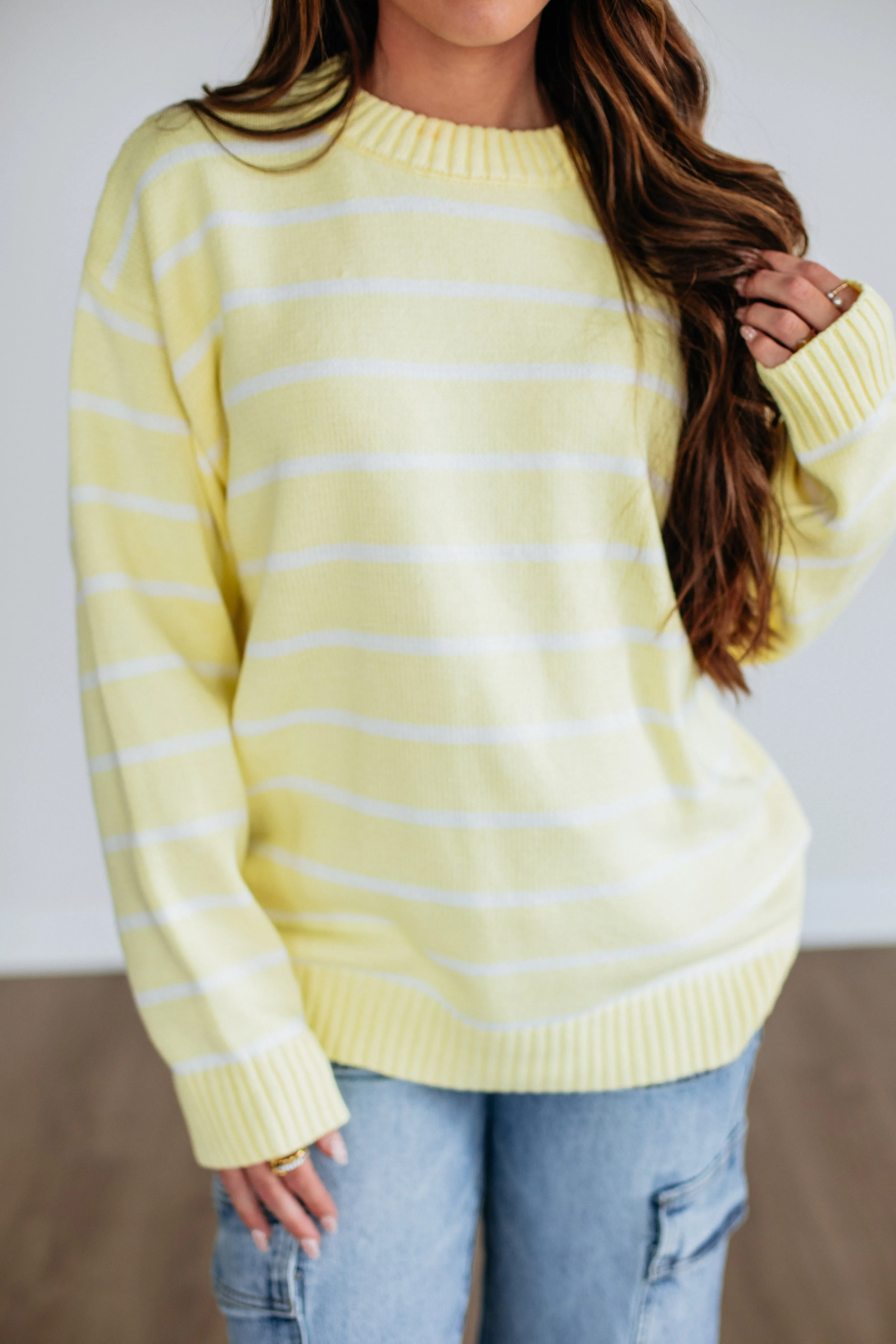 Winter Fashion Layered Neckline Yasmeen Striped Sweater