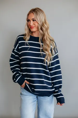 Yasmeen Striped Sweater Brushed Interior