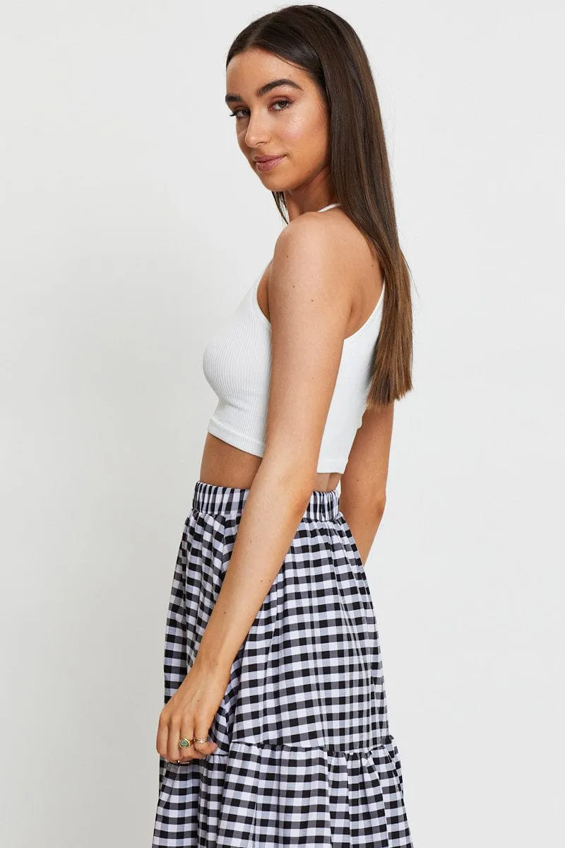 Sun shield White Rib Top Seamless Crop