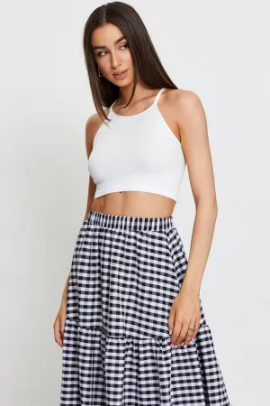 White Rib Top Seamless Crop AdaptiveFit