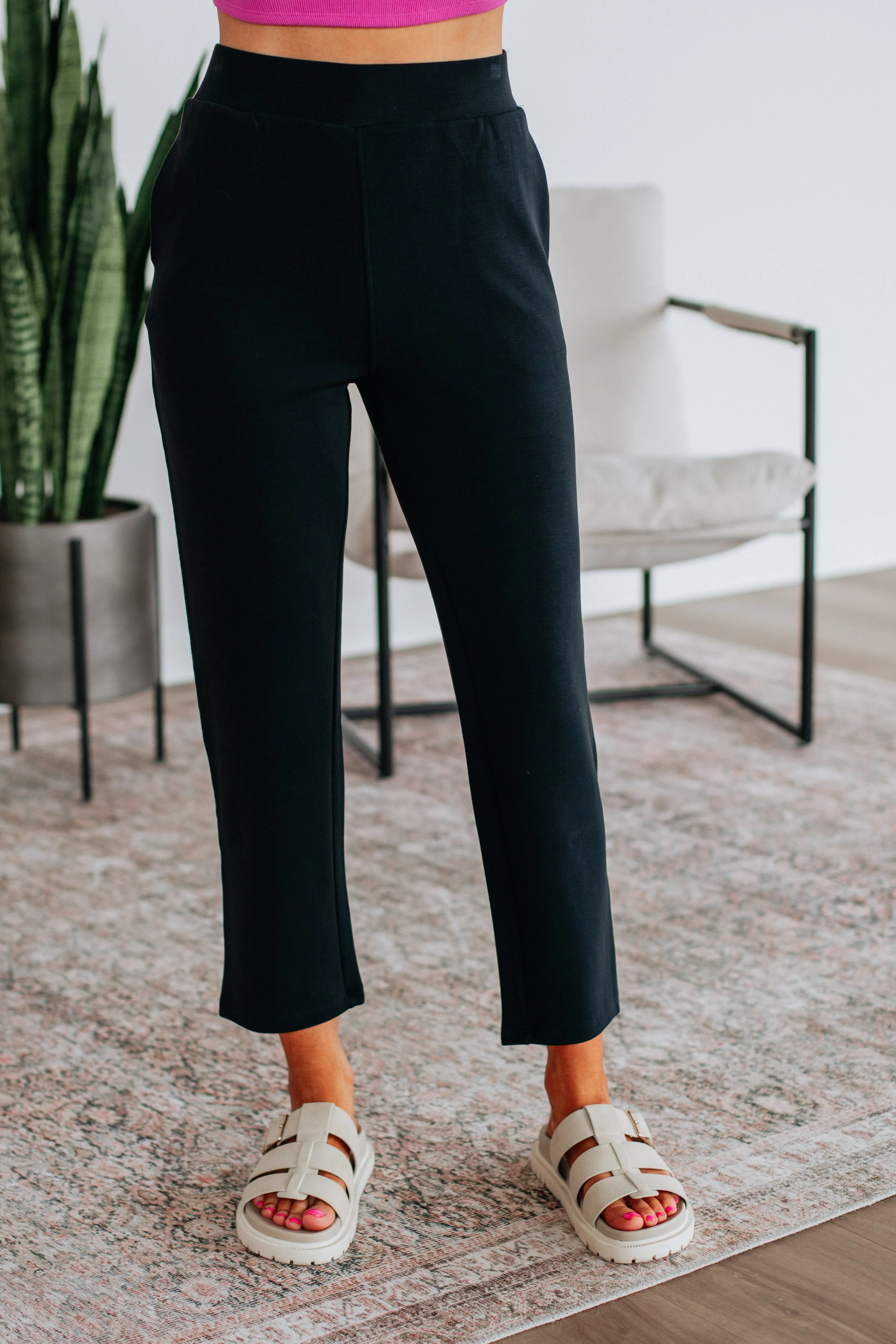 Cozy and Soft Sustainable Fabric Sylvia Lounge Pants - Black