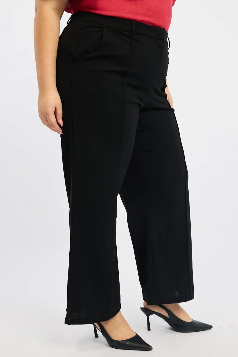 Recycled fibers Perfect Stretch Black Tailored Work Pants