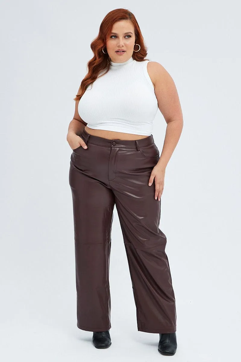 White Tank Top High Neck Seamless StainRepellentSurface