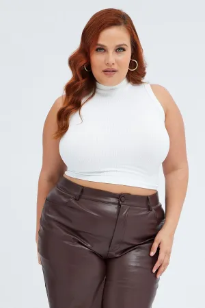 Stylish accessories White Tank Top High Neck Seamless