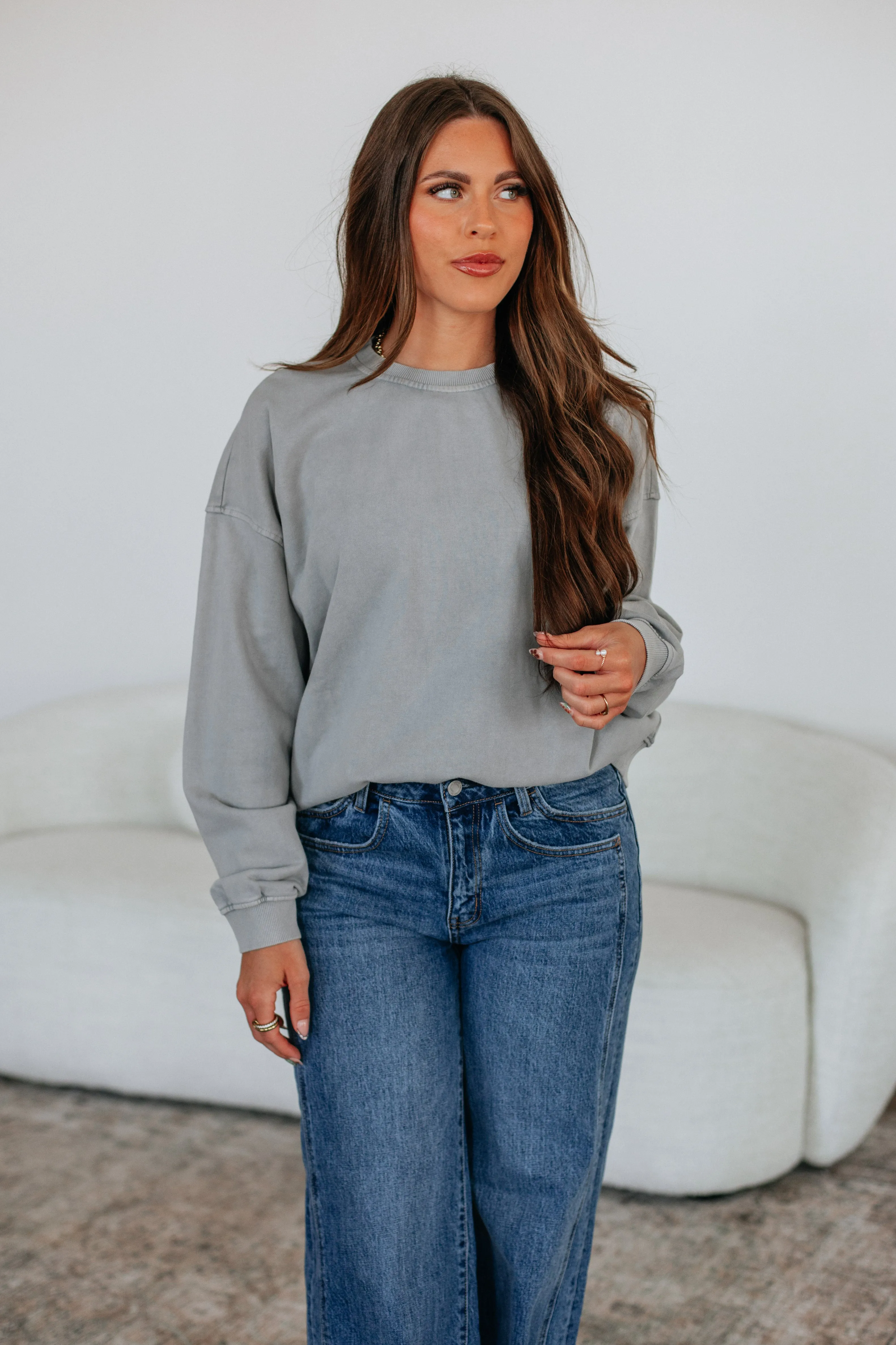 AbrasionResistant Soft Socks Amala Washed Crewneck