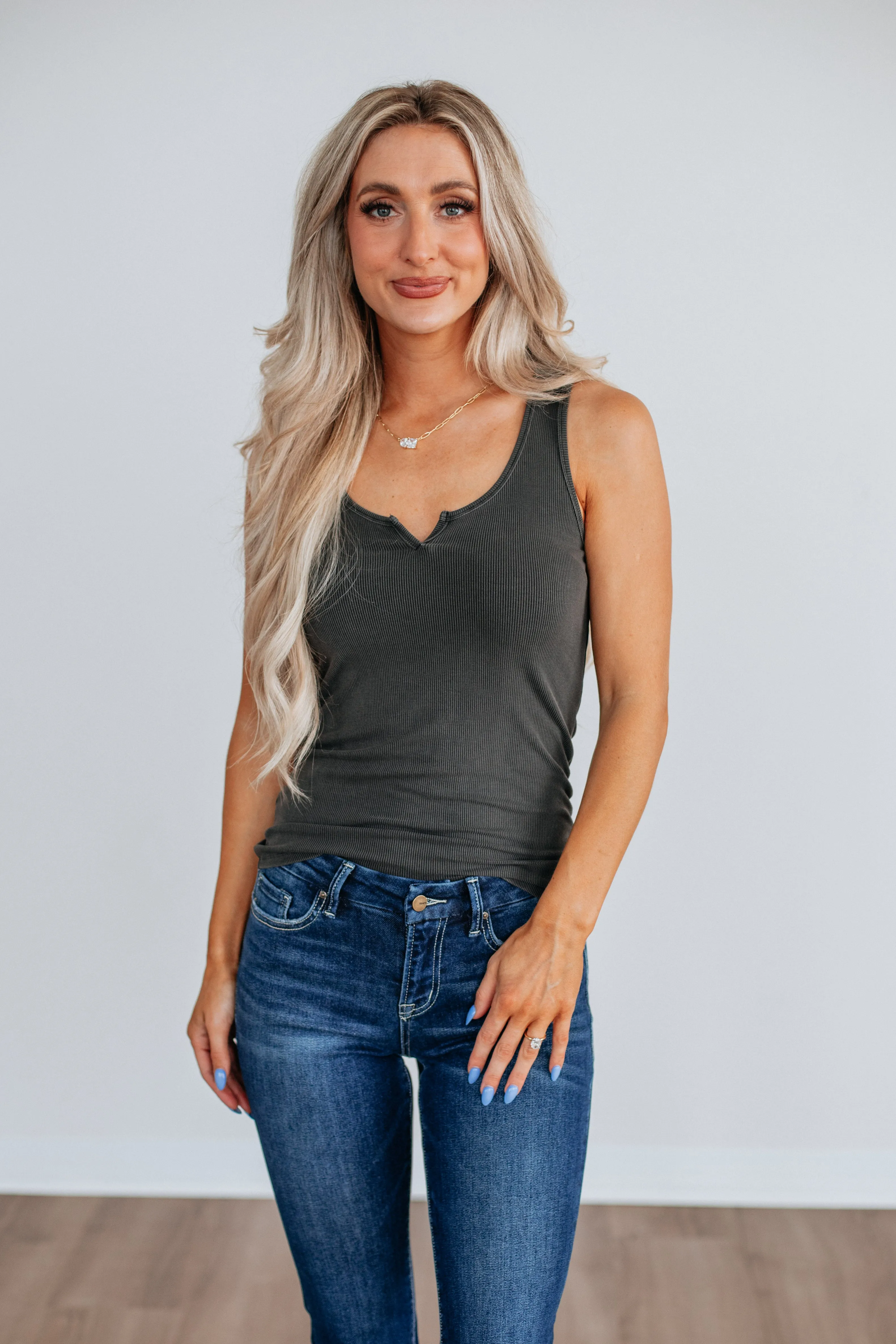 Halle Ribbed Tank Long service life