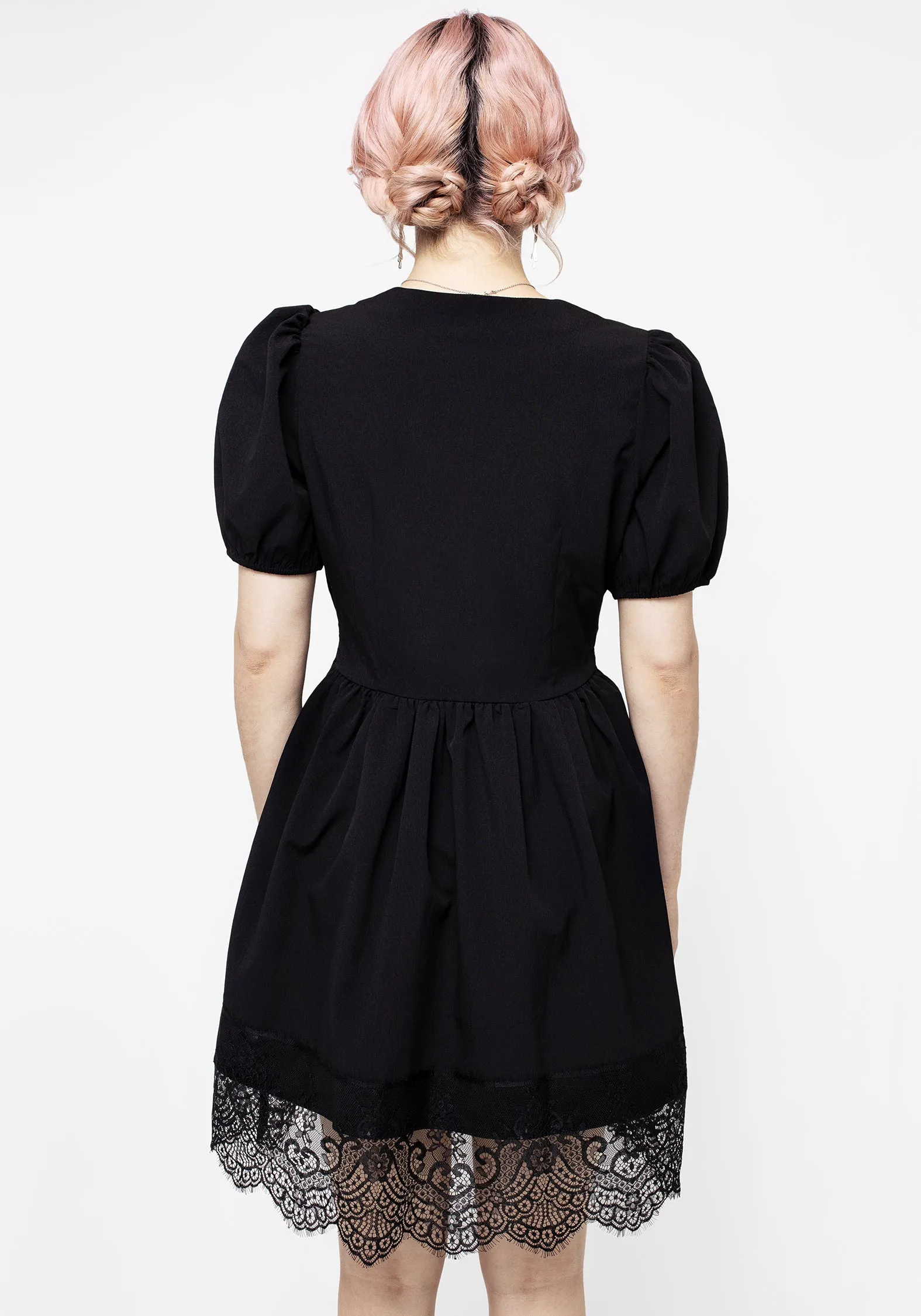 Mortuary Lace Button Up Mini Dress Weekend Look