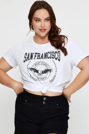 White T-shirt Crew Neck Short Sleeve Smart Outfit City Outfit