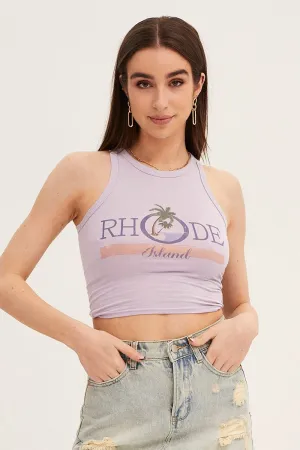 Sport Glow Purple Cropped Tank